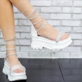 Dámske sandále na platforme 2WH5 Biely Mei
