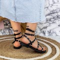Dámske sandále na nízkom podpätku 2WS16 Čierna Mei