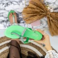 Dámske sandále na nízkom podpätku 2Q2 Zelená Mei