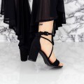 Sandále s hrubým podpätkom 2YXD75 Čierna Mei