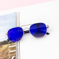 Dámske slnečné okuliare 20306 Strieborná-Modrá Fashion