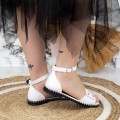 Dámske sandále na nízkom podpätku 2Y3 Biely Mei