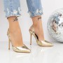 Tenké topánky na podpätku 2KV79 Zlatý » MeiMall.sk