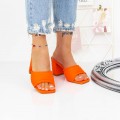 Dámske papuče na podpätku 2LE12 Oranžová Mei