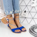 Dámske sandále na nízkom podpätku 2HXS18 Modrá Mei