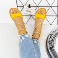 Dámske sandále na nízkom podpätku 2HXS18 Žltá Mei