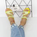 Dámske papuče s nízkou podrážkou 2HXS27 Žltá Mei