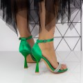 Dámske sandále s tenkým podpätkom 2XKK105 Zelená Mei