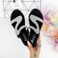 Dámske papuče s nízkou podrážkou 2HXS27 Čierna-Biely Mei