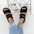 Dámske sandále na nízkom podpätku 2HXS5 Čierna Mei