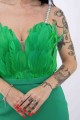 Dámske šaty R2308 Zelená Kikiriki