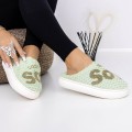 Domáce papuče pre ženy A-628 Zelená | Fashion