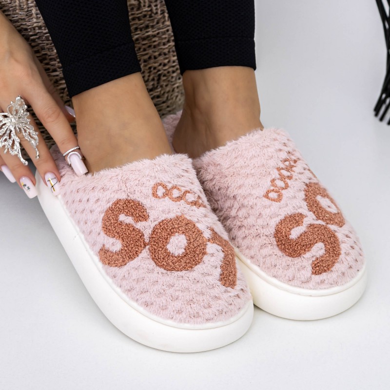 Domáce papuče pre ženy A-628 Ružová | Fashion