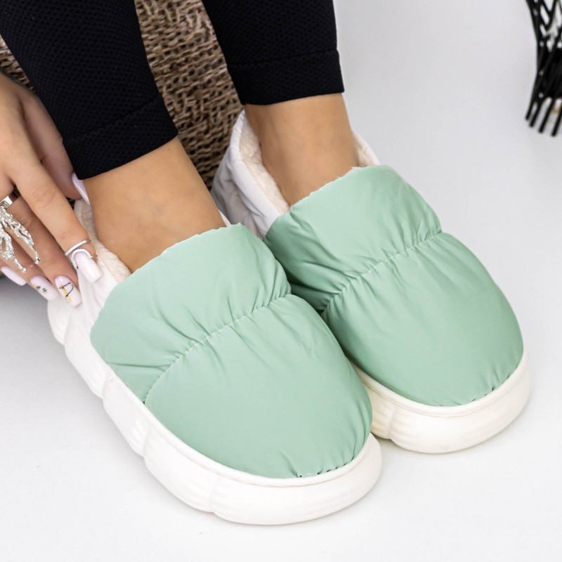 Domáce papuče pre ženy A-623 Zelená | Fashion