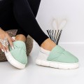 Domáce papuče pre ženy A-623 Zelená | Fashion
