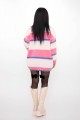 Dámsky sveter OP4 Biely-Ružová | Kikiriki