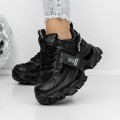 Dámske topánky na platforme 3WL107 Čierna | Mei