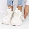 Dámske topánky na platforme 3WL107 Béžová | Mei