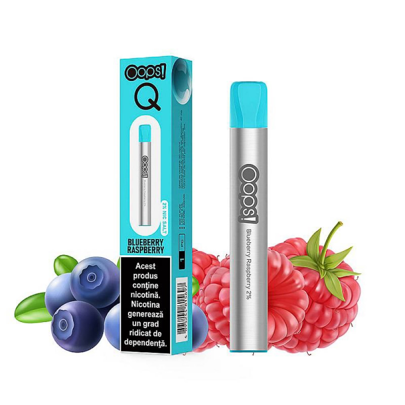 Jednorazová elektronická cigareta OOPS! Q BLUEBERRY RASPBERRY | OOPS
