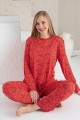Dámske pyžamo PJ06 Červená | Pamuklu