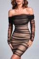 Dámske šaty R2103 Béžová-Čierna | New Era