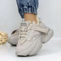 Dámske topánky na platforme 3WL102 Béžová | Mei