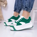 Dámske topánky na platforme 3XJ113 Zelená | Mei