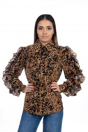 Dámska košeľa VMC2968 Leopard | Kikiriki