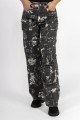 Dámske džínsy HM6625-1 Čierna-Biely | Kikiriki