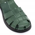 Dámske sandále na nízkom podpätku 7168-1 Zelená | Advancer