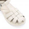 Dámske sandále na nízkom podpätku 7168-1 Krémovej farby | Advancer