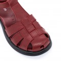 Dámske sandále na nízkom podpätku 7168-1 Červená | Advancer