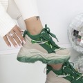 Dámske topánky na platforme 3SJN32 Zelená | Mei