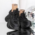Dámske topánky na platforme 3SJN26 Čierna | Mei